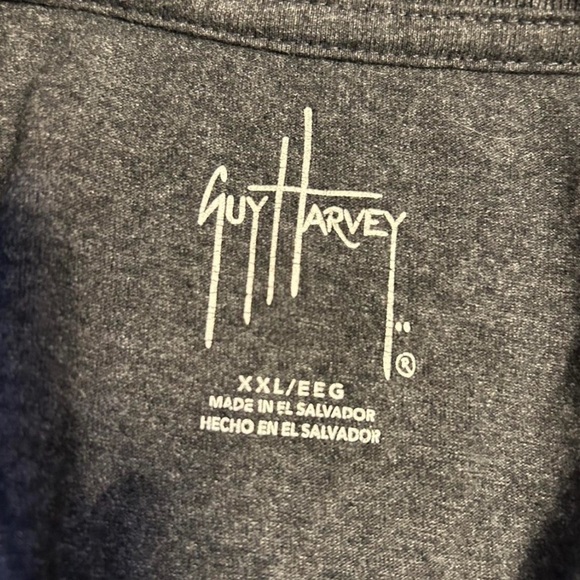 Guy Harvey Charcoal and Blue Fish Tee - Picture 4 of 4